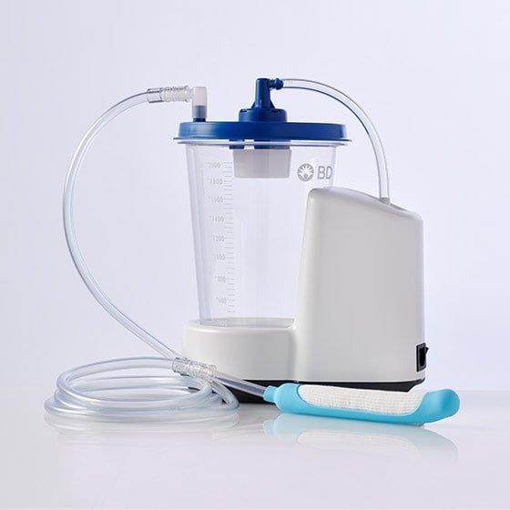 Side view of the PureWick™ Urine Collection System attached to the PureWick™ Female External Catheter image number 1